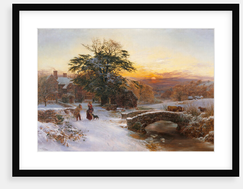 Winter Scene with Cattle and Figures by George Vicat Cole