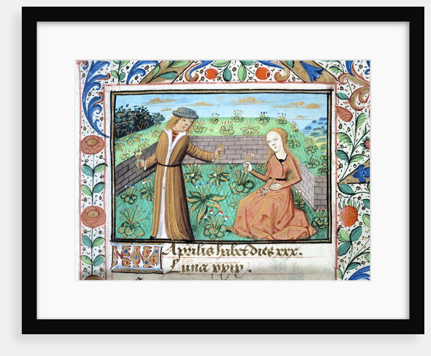 April, from The Playfair Book of Hours. France, late 15th century by Anonymous