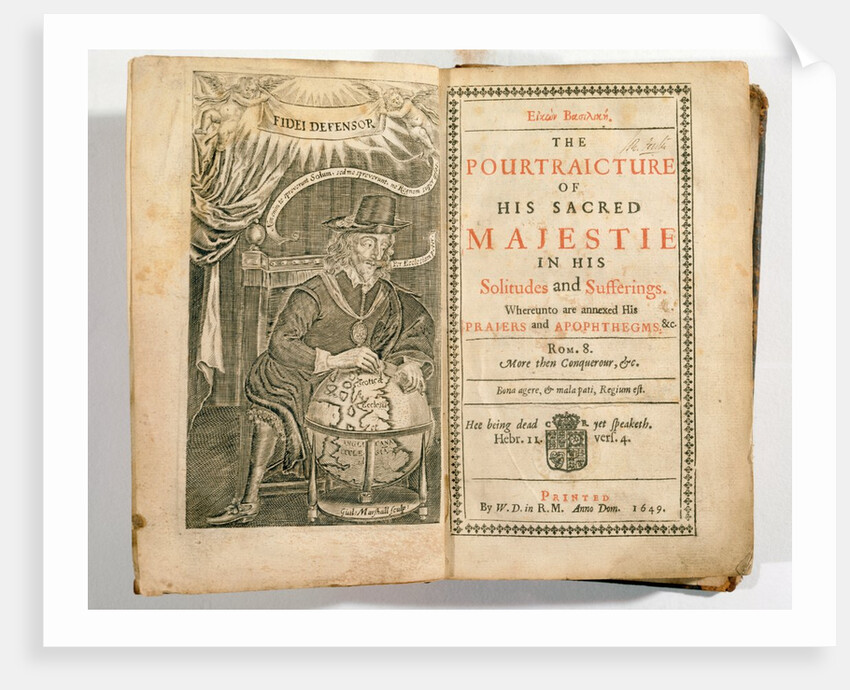 The Pourtraicture of His Sacred Majestie in his Solitudes and Sufferings by Anonymous
