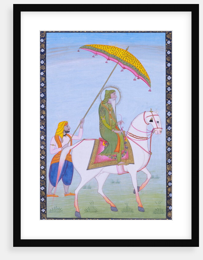 Ranjit Singh on horseback. Punjab, Pakistan, mid-19th century by Unknown