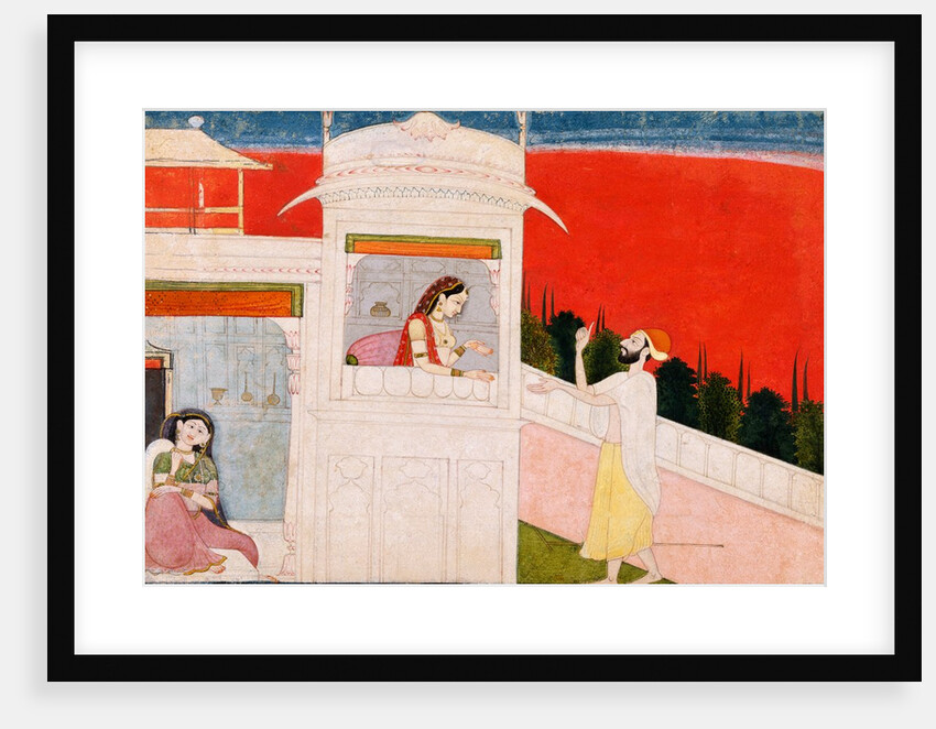 A prince and ladies visiting a female ascetic at night by Unknown