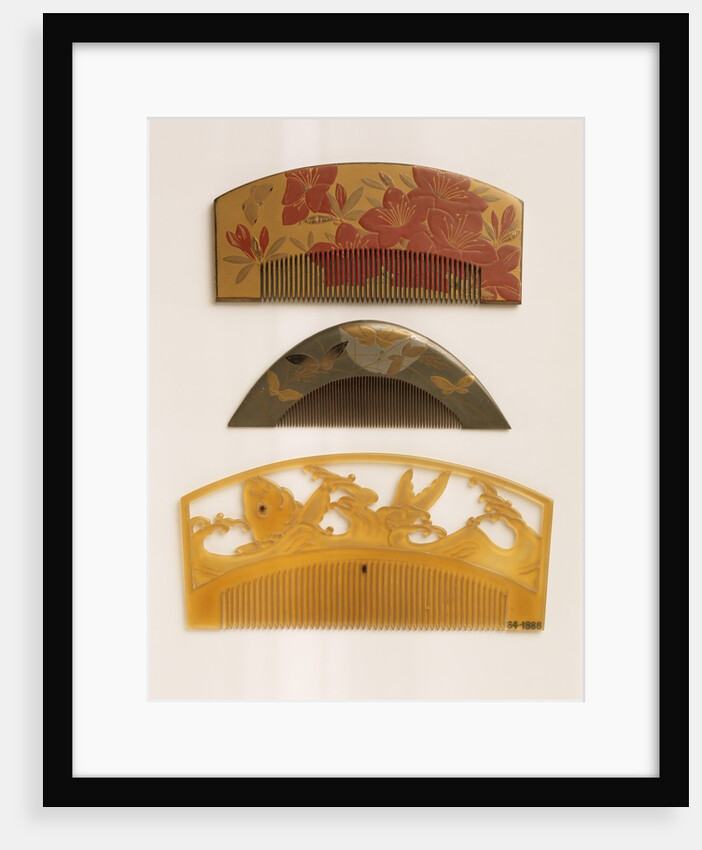 Ornamental hair combs by Unknown