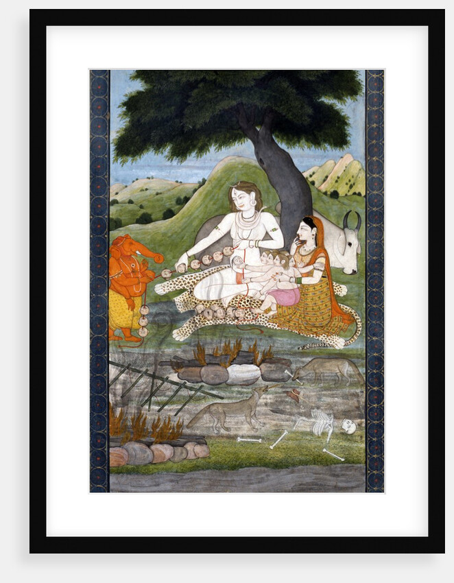 Shiva and Family at the Burning Grounds by Unknown