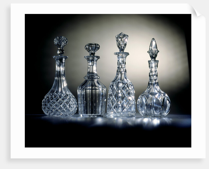 Glass decanters by Unknown