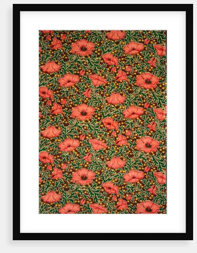 Poppies fabric design by Unknown