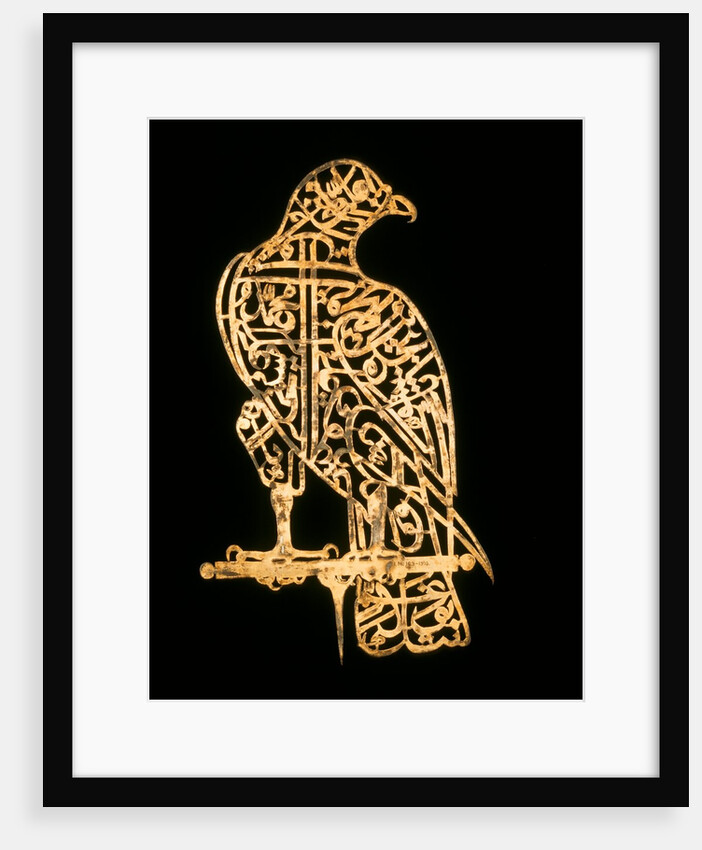 Emblem for a Standard in the form of a calligraphic falcon on a perch. Delhi, India , 17th century A.D. by Unknown