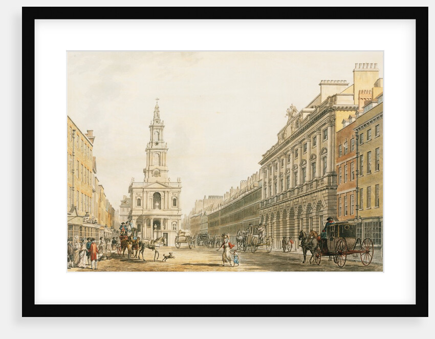 The Strand With Somerset House and St Mary's Church by Thomas Malton