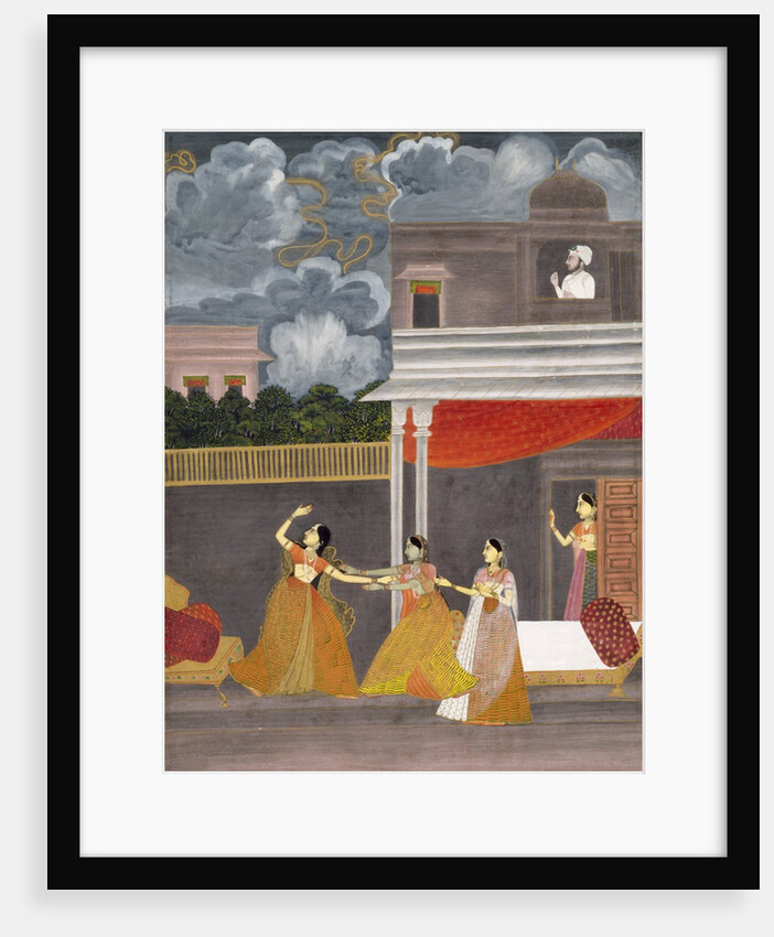 A Lady being brought in from a storm by Unknown