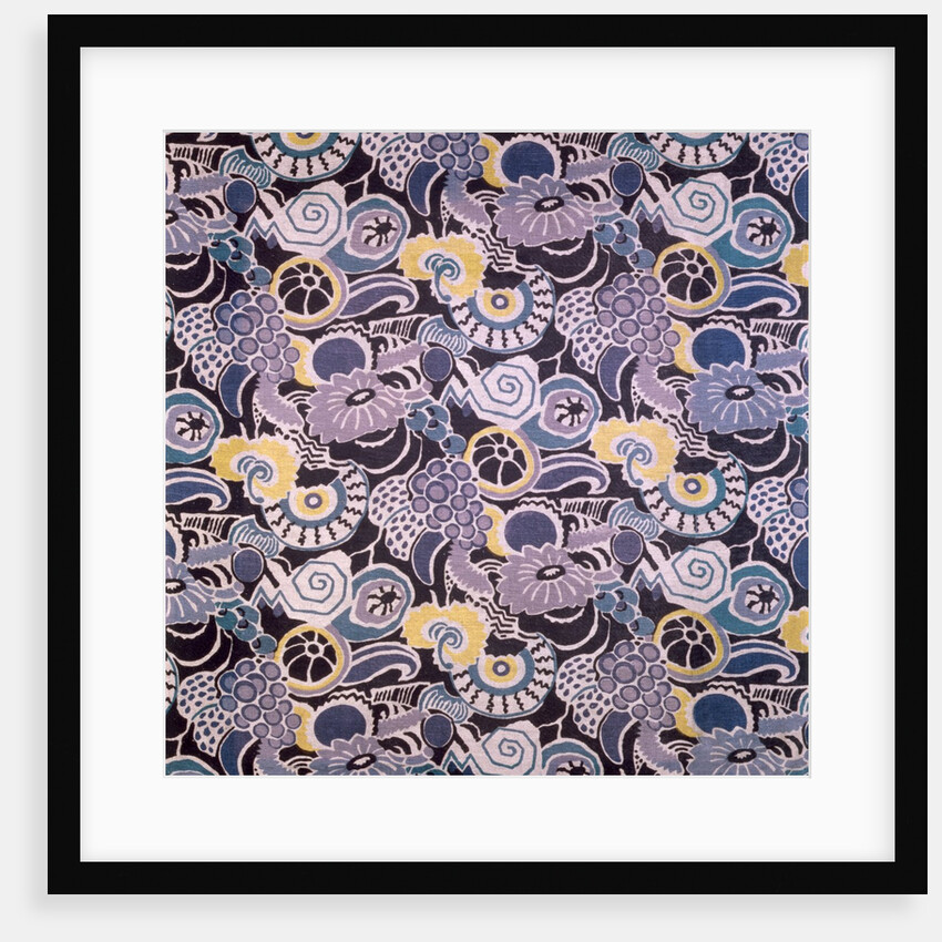 Grapes and flowers dress fabric by George Sheringham
