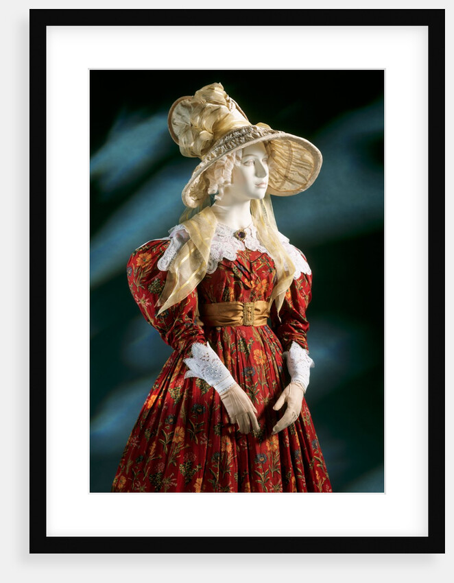 Printed cotton Day dress. England, 19th century by Unknown