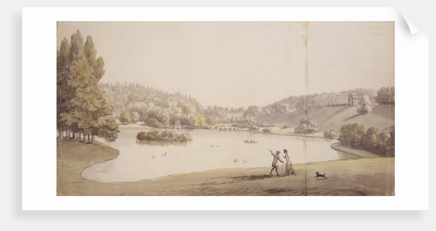 Lake at Stourhead by Coplestone Warre Bampfylde