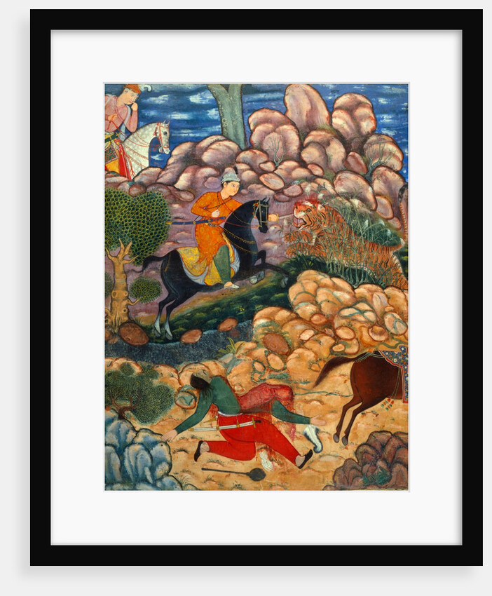 Hamza killing a tiger by Unknown