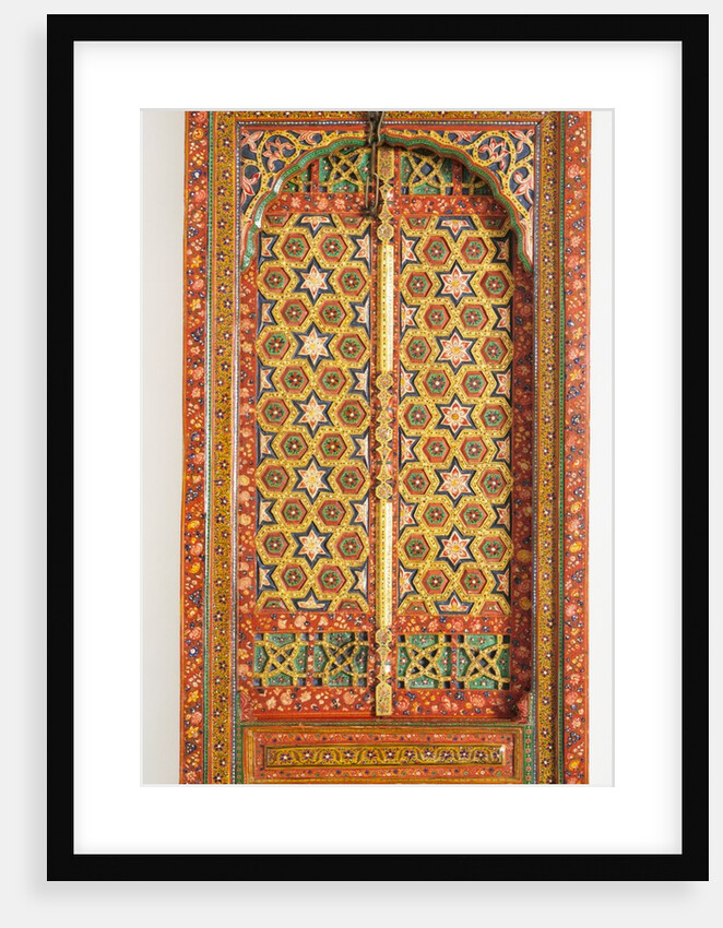 Painted wood with floral design. Kashmir, India, 19th century by Unknown