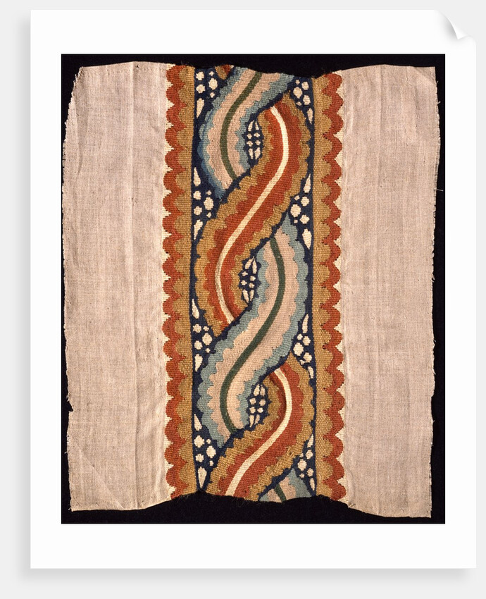 Coptic textile with a double helix design by Morris & Co.