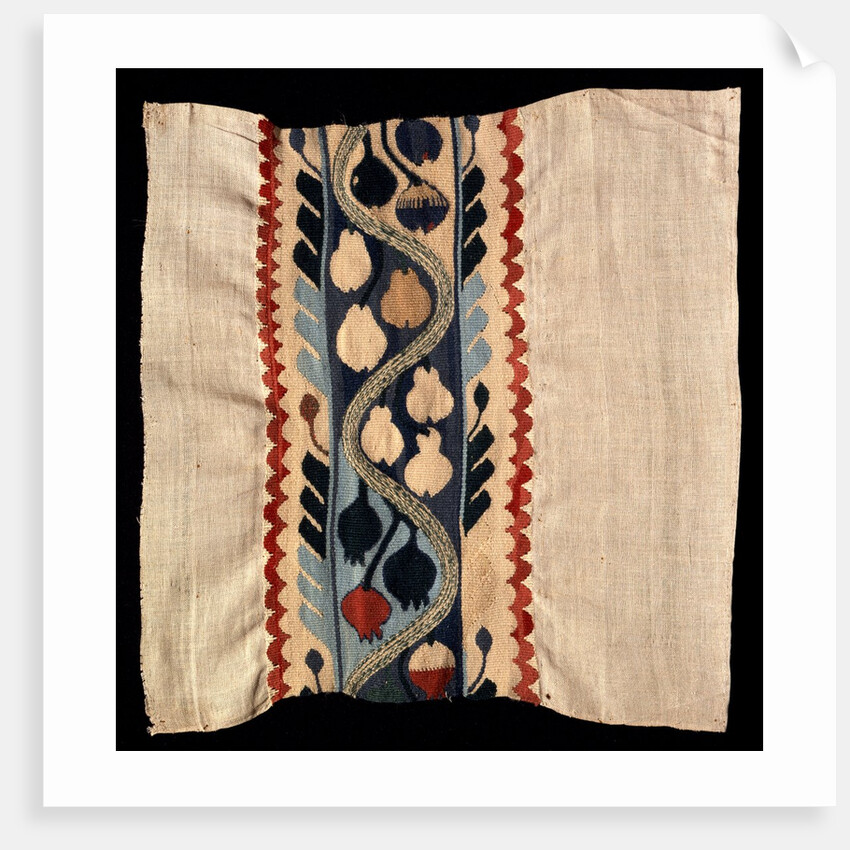 Coptic textile with a tulip-like flower design by Morris & Co.
