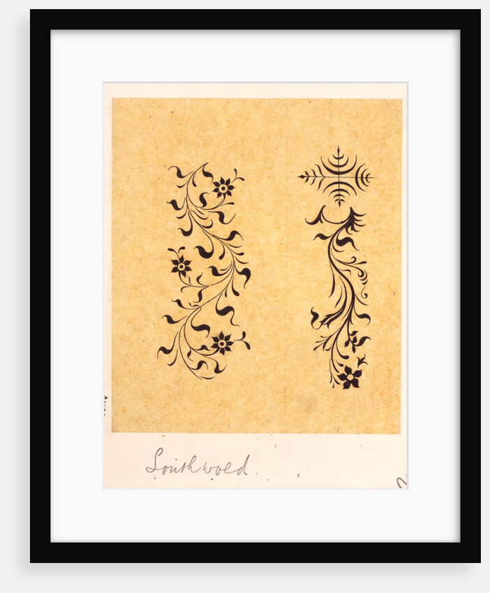 Drawing of architectural decoration of Southwold Church by George Wardle