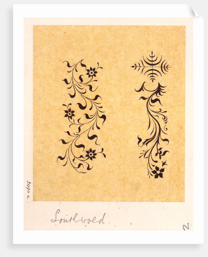 Drawing of architectural decoration of Southwold Church by George Wardle
