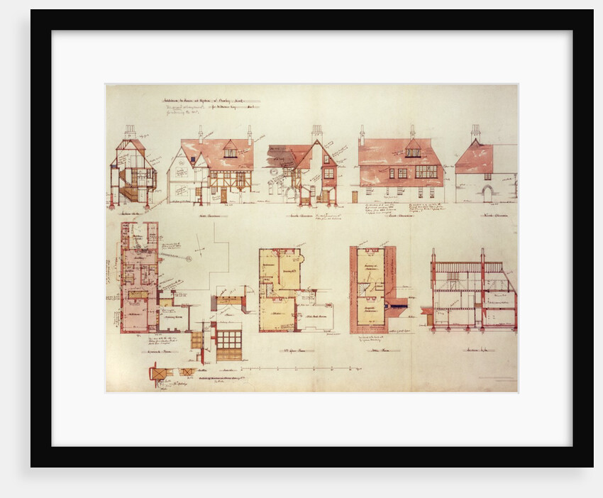 The Red House Architectural Drawings by Philip Webb