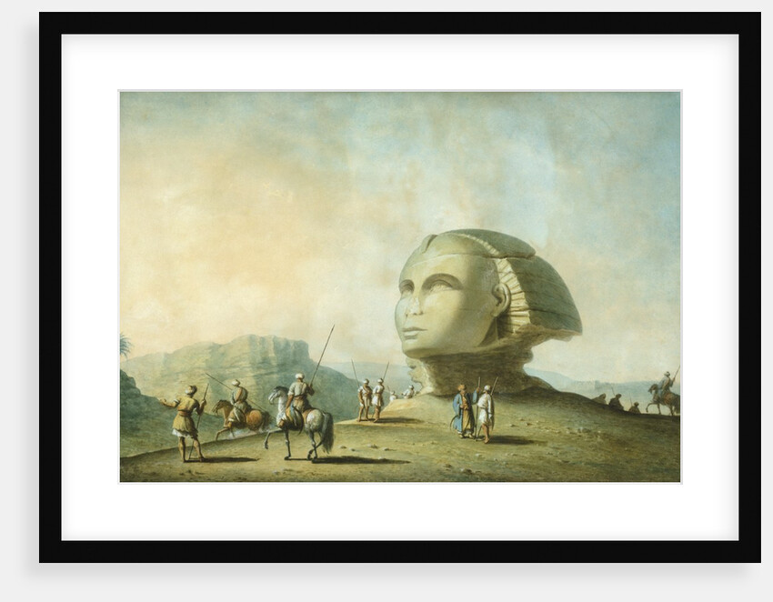 Head of a Sphinx in Egypt by Luigi Mayer