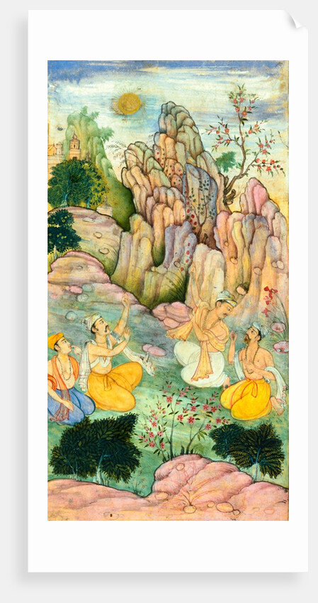 The sage Vyasa accompanied by disciples by Bhanwari Khurd