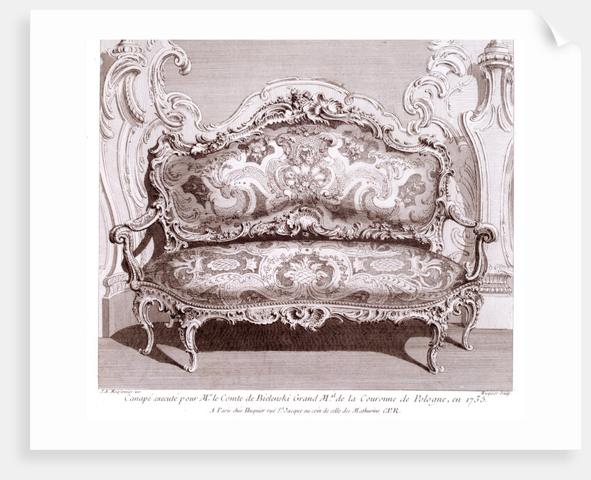 Sofa by Gabriel Huquier