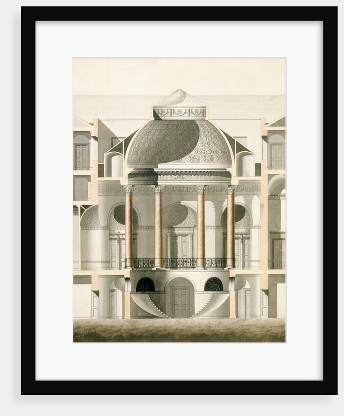Cut away elevation of part of Wardour Castle by James Pain