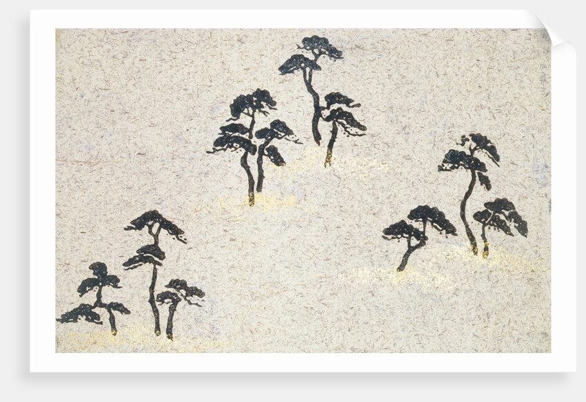 Japanese sliding door paper by Unknown
