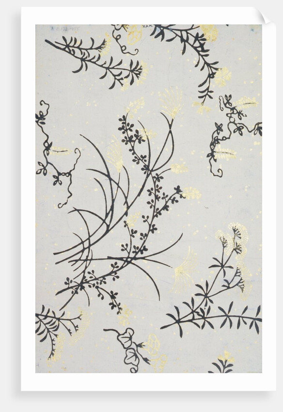 Japanese sliding door paper by Unknown