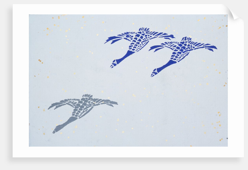 Japanese sliding door paper by Unknown