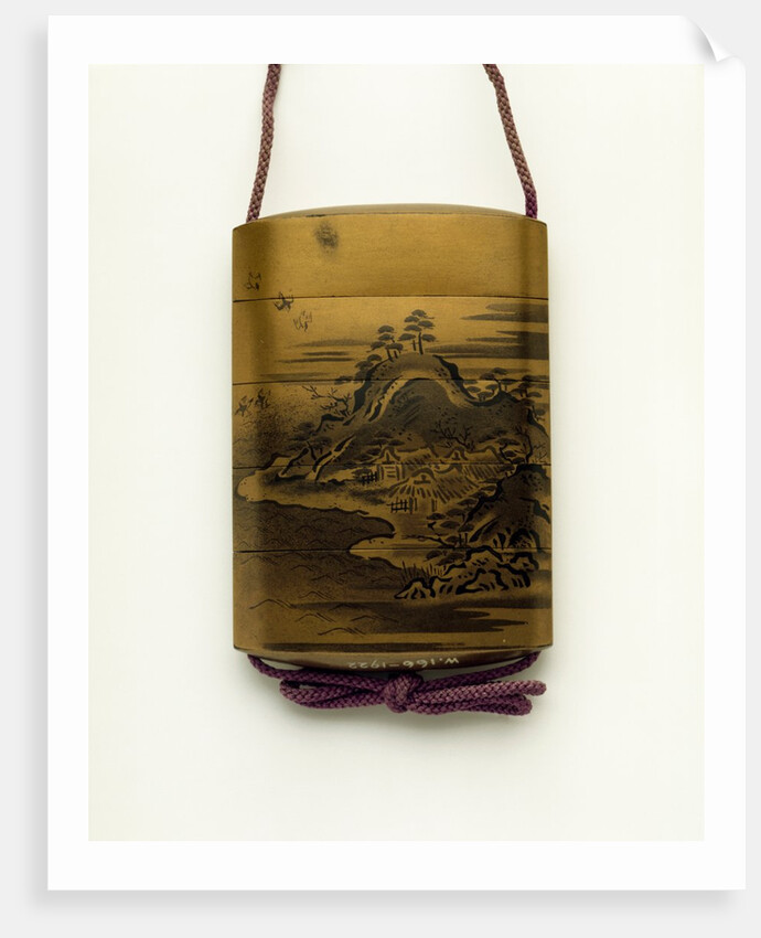 Inro depicting Mountain Scene by Unknown