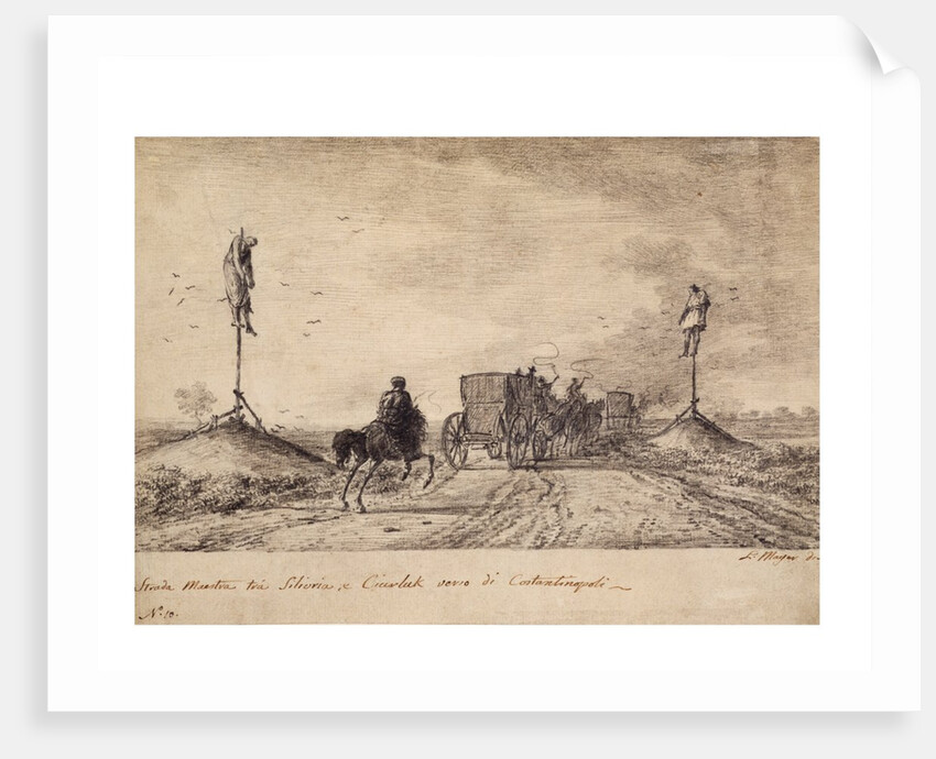 Road between Silivria and Ciarluk, Road to Constantinople by Luigi Mayer