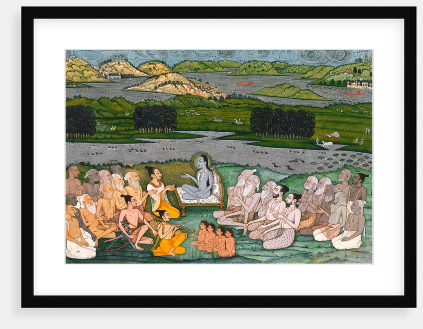 Shri Sukdevji Preaching to a Concourse of Sadhus. Rajasthan, India, mid-18th century by Unknown