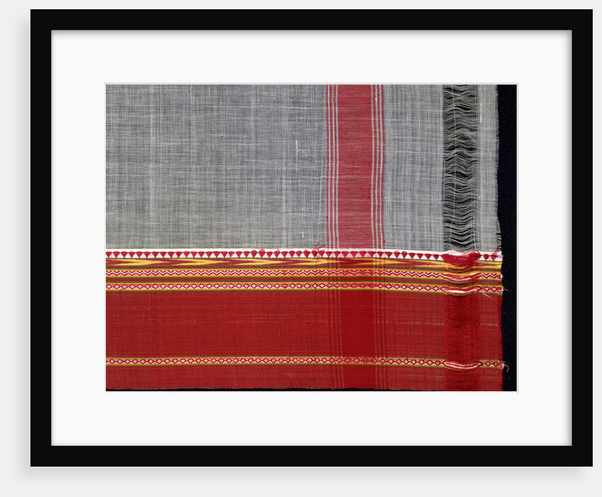 Sari with borders, detail by Unknown