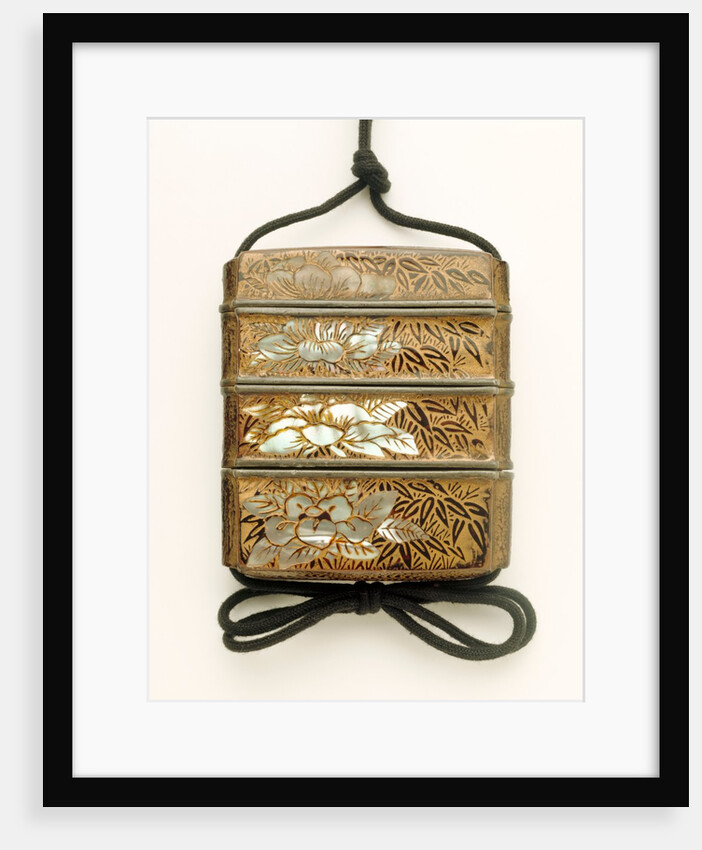 Inro depicting blossom and bamboo by Unknown