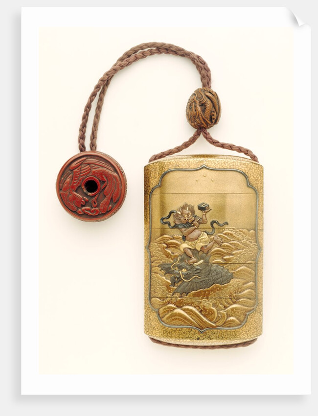 Inro depicting the Chinese God of Literature by Unknown