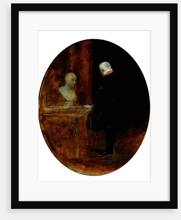 The Duke of Wellington looking at a bust of Napoleon by Charles Robert Leslie