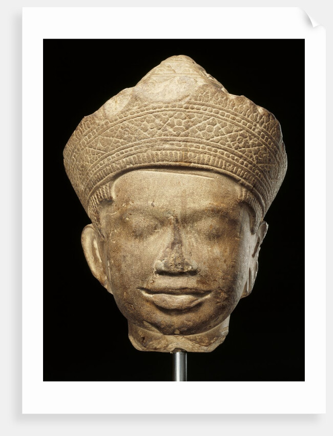 Figure of the Head of a Male Deity. Khmer, Koh Ker, 12th century by Unknown