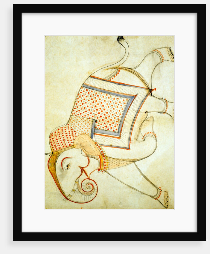 Study of a State Elephant with Ornamental Trappings. Kota, India, early 19th century by Unknown