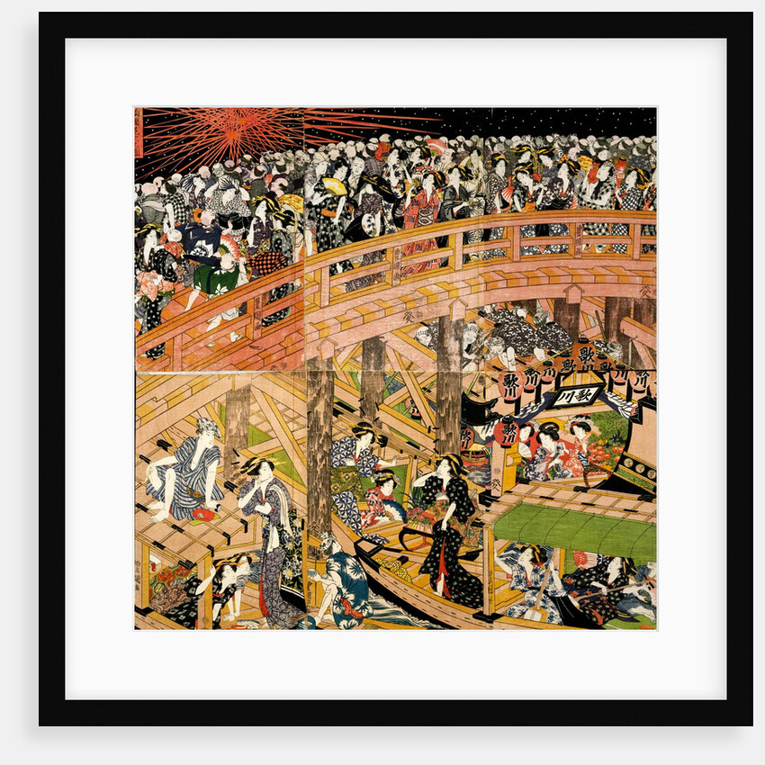 Fireworks over Ryoguku Bridge by Utagawa Toyokuni