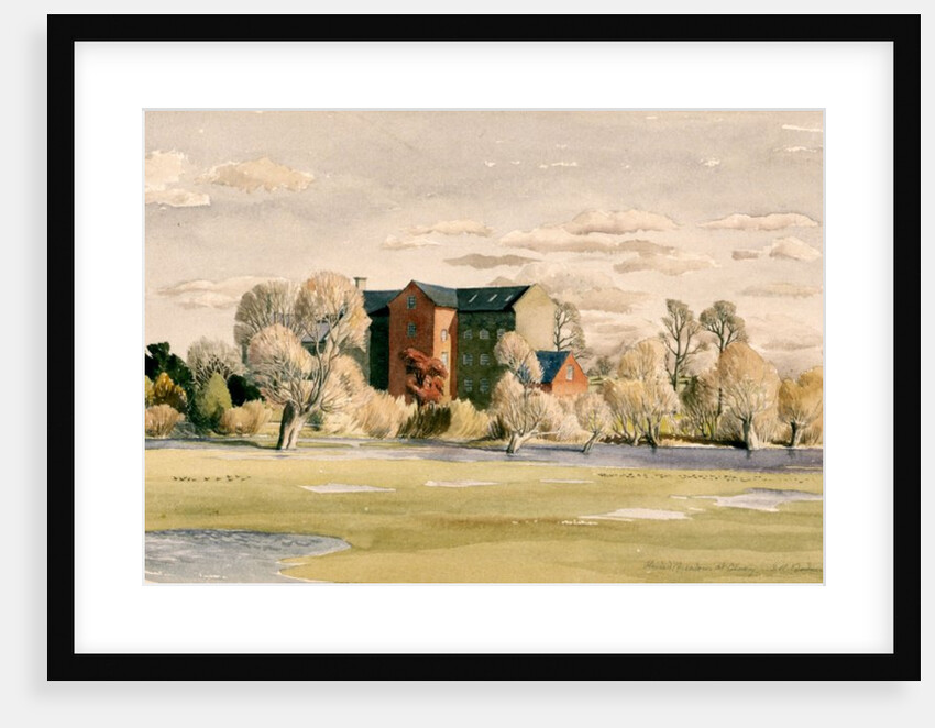 Flooded Meadows at Olney by Stanley Roy Badmin