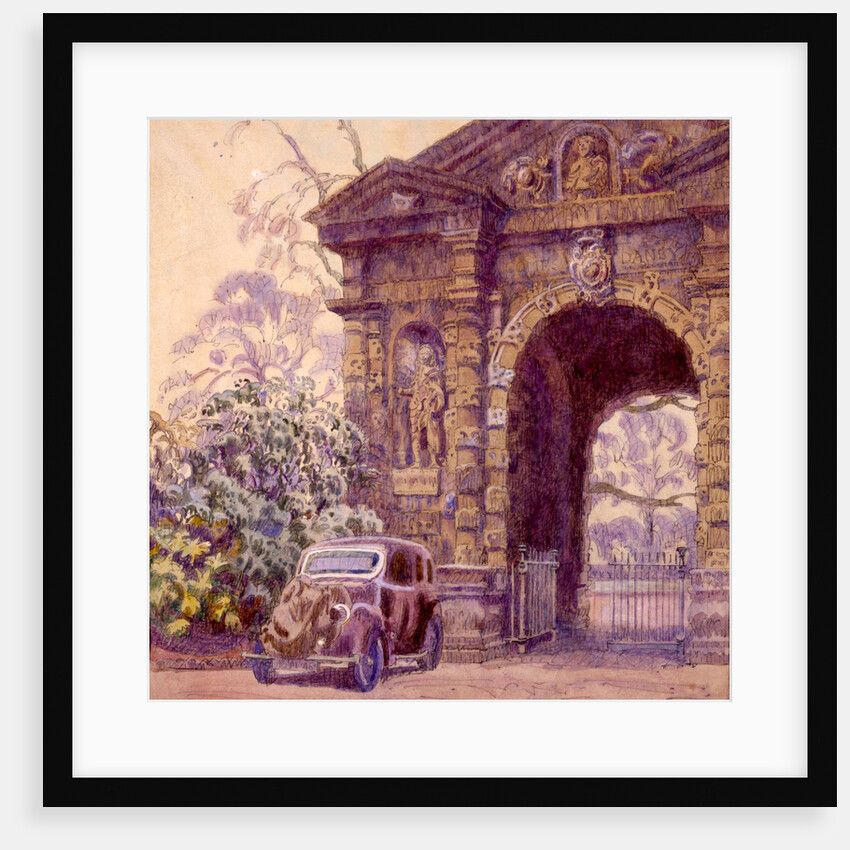 Entrance to the Botanical Garden, Oxford, Oxfordshire by Walter Bayes