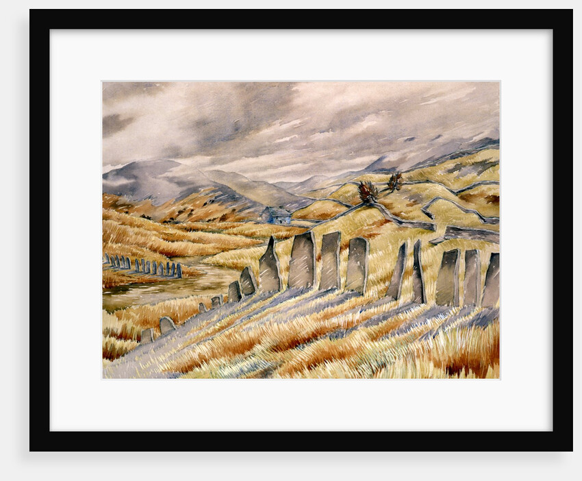 Slate Fences, Abergynolwyn, Merionethshire by Mildred Eldridge