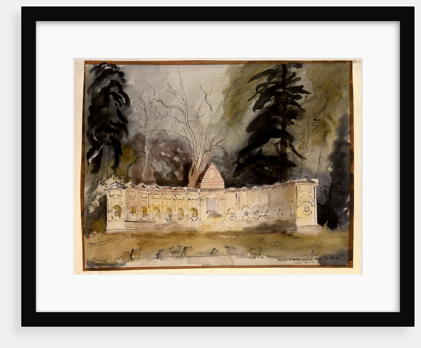 The Temple of British Worthies, Stowe, Gloucestershire by John Piper