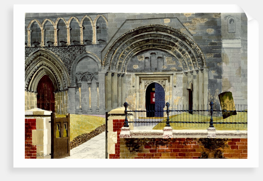 Dunstable Priory, West Front by Kenneth Rowntree