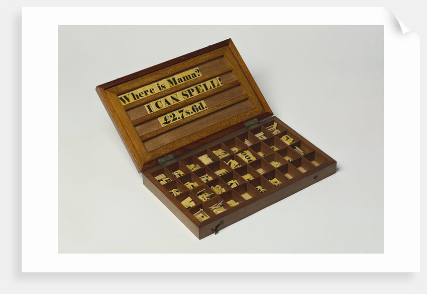 Spelling game. England, 1845 by Unknown