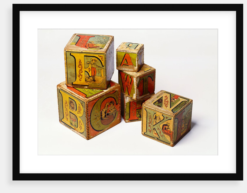 Alphabet nesting boxes by J A Crandall