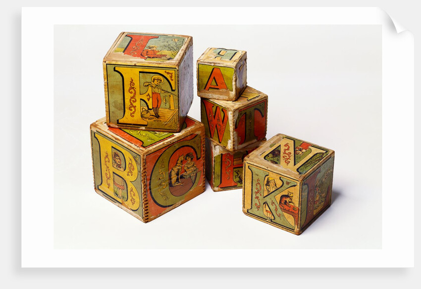 Alphabet nesting boxes by J A Crandall