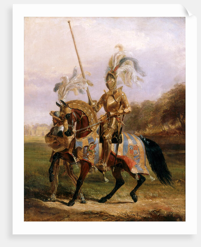 A Knight Enters The Lists at The Eglinton Tournament by Edward Henry Corbould