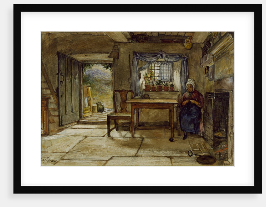 Woman in a cottage in Rievaulx by Charles West Cope
