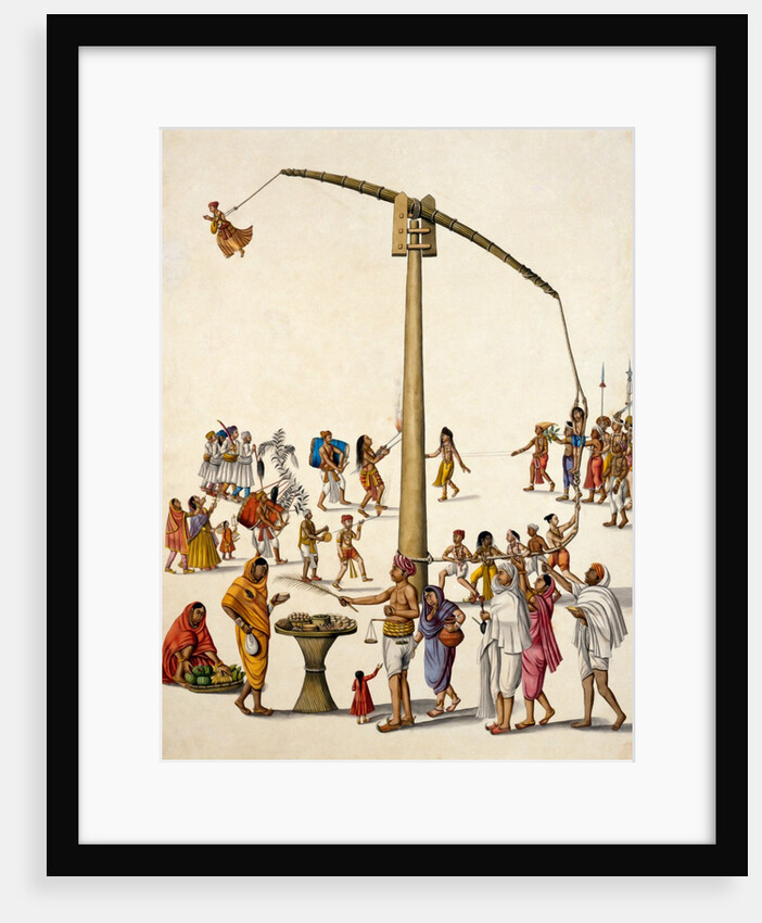 The Hook-swinging Festival. Murshidabad, India, late 18th-early 19th century by Unknown